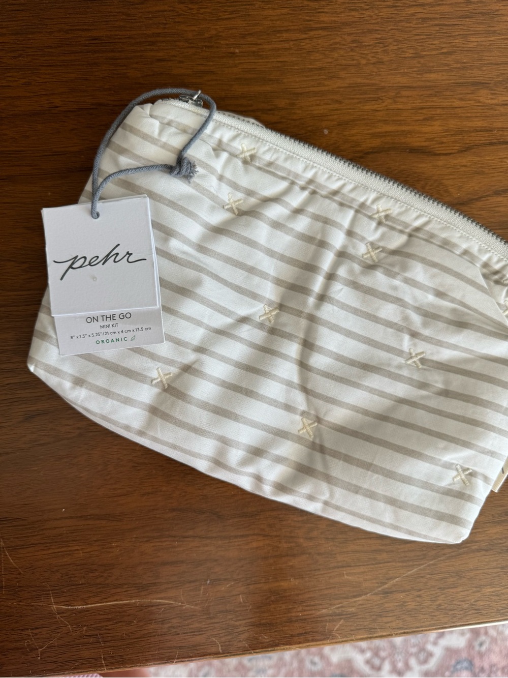 Pehr Kids 'On The Go' Striped Cream Travel Pouch